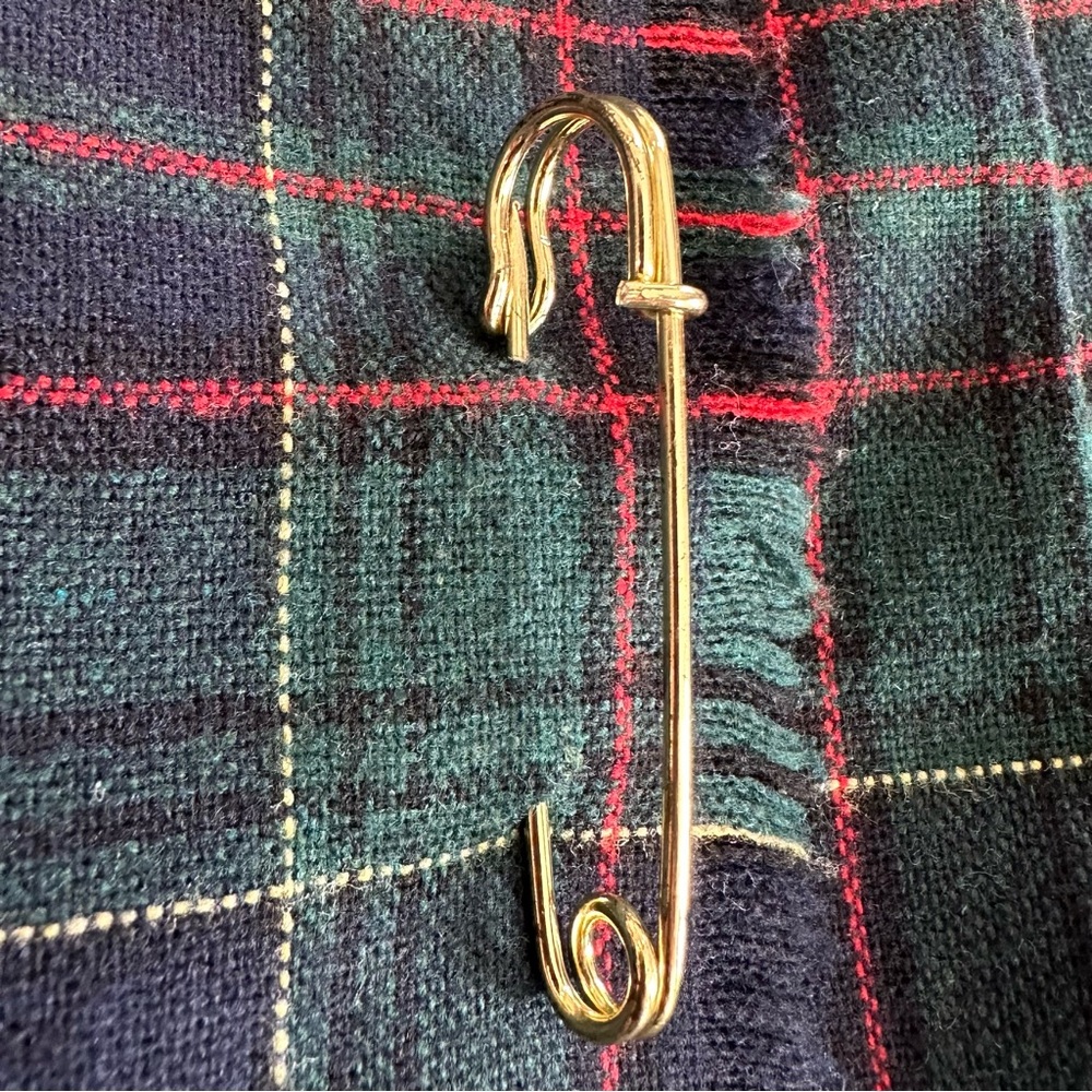 ✨Vintage RARE✨ Mini Plaid Tartan Skirt Girls size 5 BLUE GREEN RED School Girl - Picture 3 of 13